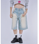 DOUBLE KNEE DENIM HALF PANTS