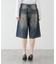 DOUBLE KNEE DENIM HALF PANTS