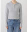 GUESS/ゲスGJ LS HOODED EMBRO TOP