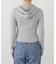 GUESS/ゲスGJ LS HOODED EMBRO TOP