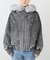 ウォッシュ加工 ファー ジップパーカー / Washed Faux Fur Zip Hoodie