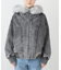 ウォッシュ加工 ファー ジップパーカー / Washed Faux Fur Zip Hoodie