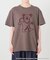 GOOD ROCK SPEED / グッドロックスピード  DANCING BEAR FLOCKED PRINT T-SHIRT