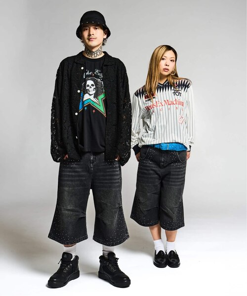 ラインストーン デニムショーツ / J Rhine Stone Denim Shorts