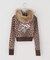 SupBaby by SUPPLIER Leopard Baby Cross Fur Zip Hoodie
