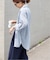 追加 シアーチェックスプレッドカラーシャツ