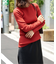 リブボートネックニット
