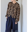 追加3 レオパード プリントクルーネックカーディガン