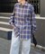 チェックスプレッドカラーシャツ