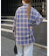 チェックスプレッドカラーシャツ