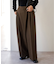 ツイルアシンメトリータックパンツ