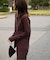 ACTIVE WEAR テレコクルーネックスナップカーディガン