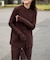 ACTIVE WEAR テレコクルーネックスナップカーディガン
