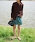 ACTIVE WEAR テレコクルーネックスナップカーディガン