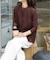 ACTIVE WEAR テレコクルーネックスナップカーディガン