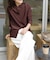 ACTIVE WEAR テレコクルーネックスナップカーディガン
