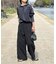 ACTIVE WEAR ナイロンライトタイプライターバンドウエストバギーパンツ