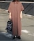 ボーダーポロシャツワイドワンピース
