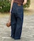 追加 ULTサマーデニムハイライズルーズ5PKT BLUE/NAVY