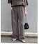 追加 キュプラステッチワークドロストパンツ