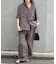 追加 キュプラステッチワークドロストパンツ