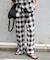 PLAIDパターンイージーワイドパンツ セットアップ対応