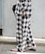PLAIDパターンイージーワイドパンツ セットアップ対応