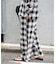 PLAIDパターンイージーワイドパンツ セットアップ対応
