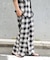 PLAIDパターンイージーワイドパンツ セットアップ対応