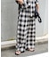 PLAIDパターンイージーワイドパンツ セットアップ対応
