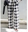 PLAIDパターンイージーワイドパンツ セットアップ対応