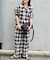 PLAIDパターンイージーワイドパンツ セットアップ対応