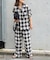 PLAIDパターンイージーワイドパンツ セットアップ対応