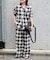 PLAIDパターンイージーワイドパンツ セットアップ対応