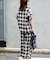 PLAIDパターンイージーワイドパンツ セットアップ対応