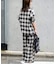 PLAIDパターンイージーワイドパンツ セットアップ対応