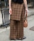 PLAIDパターンイージーワイドパンツ セットアップ対応