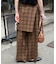 PLAIDパターンイージーワイドパンツ セットアップ対応