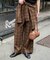 PLAIDパターンイージーワイドパンツ セットアップ対応