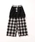 PLAIDパターンイージーワイドパンツ セットアップ対応