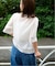 レーストリムオープンカラーシャツ
