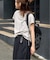 追加 スラブストレッチフレンチスリーブTEE