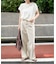 追加 スラブストレッチフレンチスリーブTEE