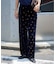 追加 刺繍ベロアフレアパンツ