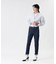 ミセスジーナ コンフォートストレッチストレートデニムパンツ