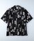 プラスワン 総柄半袖シャツ