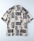 プラスワン 総柄半袖シャツ