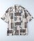 プラスワン 総柄半袖シャツ