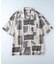 プラスワン 総柄半袖シャツ