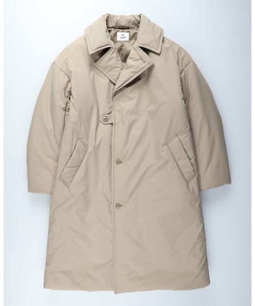 ソルトアンドペッパー オールオーバー中綿ステンカラーコート｜ライト
